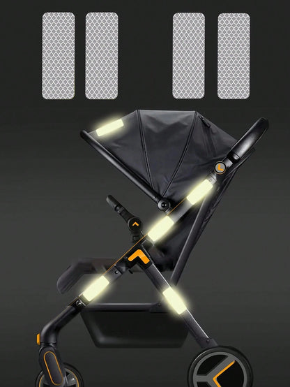 10pcs/Pack Baby Stroller Nighttime Reflective Sticker, Anti-Collision Warning Luminescent Strips