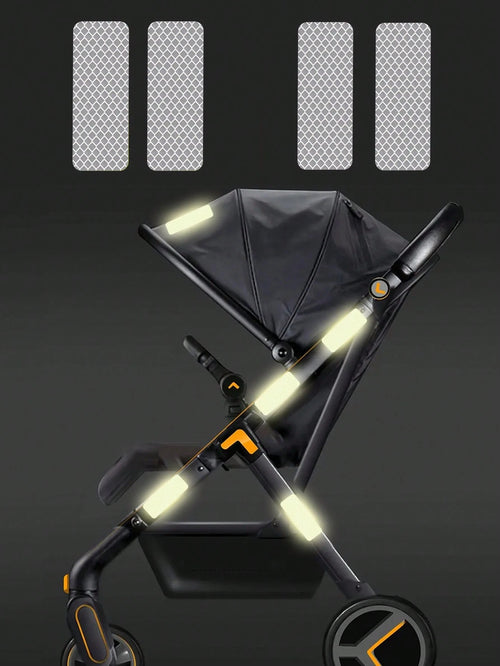 10pcs/Pack Baby Stroller Nighttime Reflective Sticker, Anti-Collision Warning Luminescent Strips