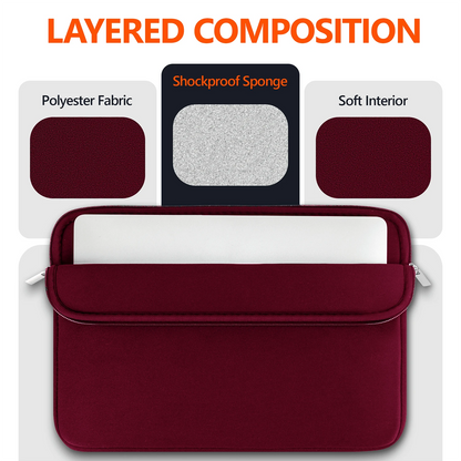 11-16 Inch Laptop Sleeve Case With Front Pocket, Compatible With 11", 13-14", 15-16" Air/Pro PC Laptop Notebook Chromebook, Laptop Cover Bag, Teacher