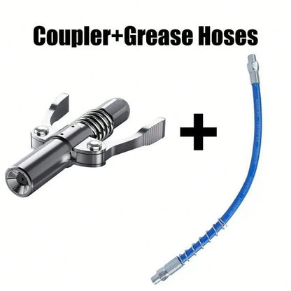 12,000 PSI High Pressure Grease Nozzle Fittings,Compatible With All 1/8" NPT Grease Guns,Grease Joint Fittings,Grease Gun Coupler,For Greasing All Machinery And Equipment Filling.