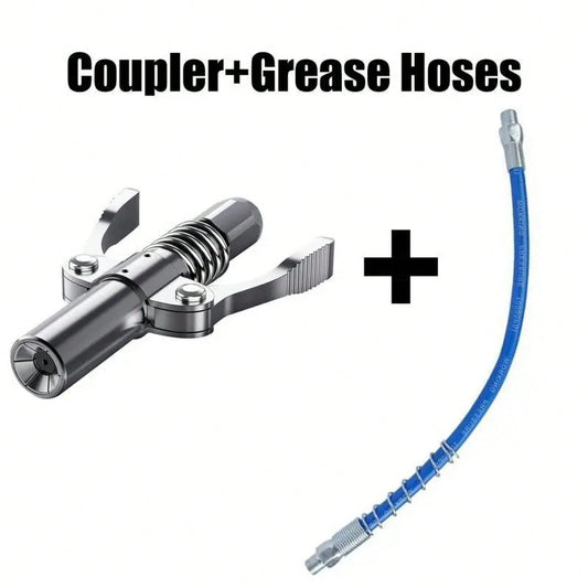 12,000 PSI High Pressure Grease Nozzle Fittings,Compatible With All 1/8" NPT Grease Guns,Grease Joint Fittings,Grease Gun Coupler,For Greasing All Machinery And Equipment Filling.