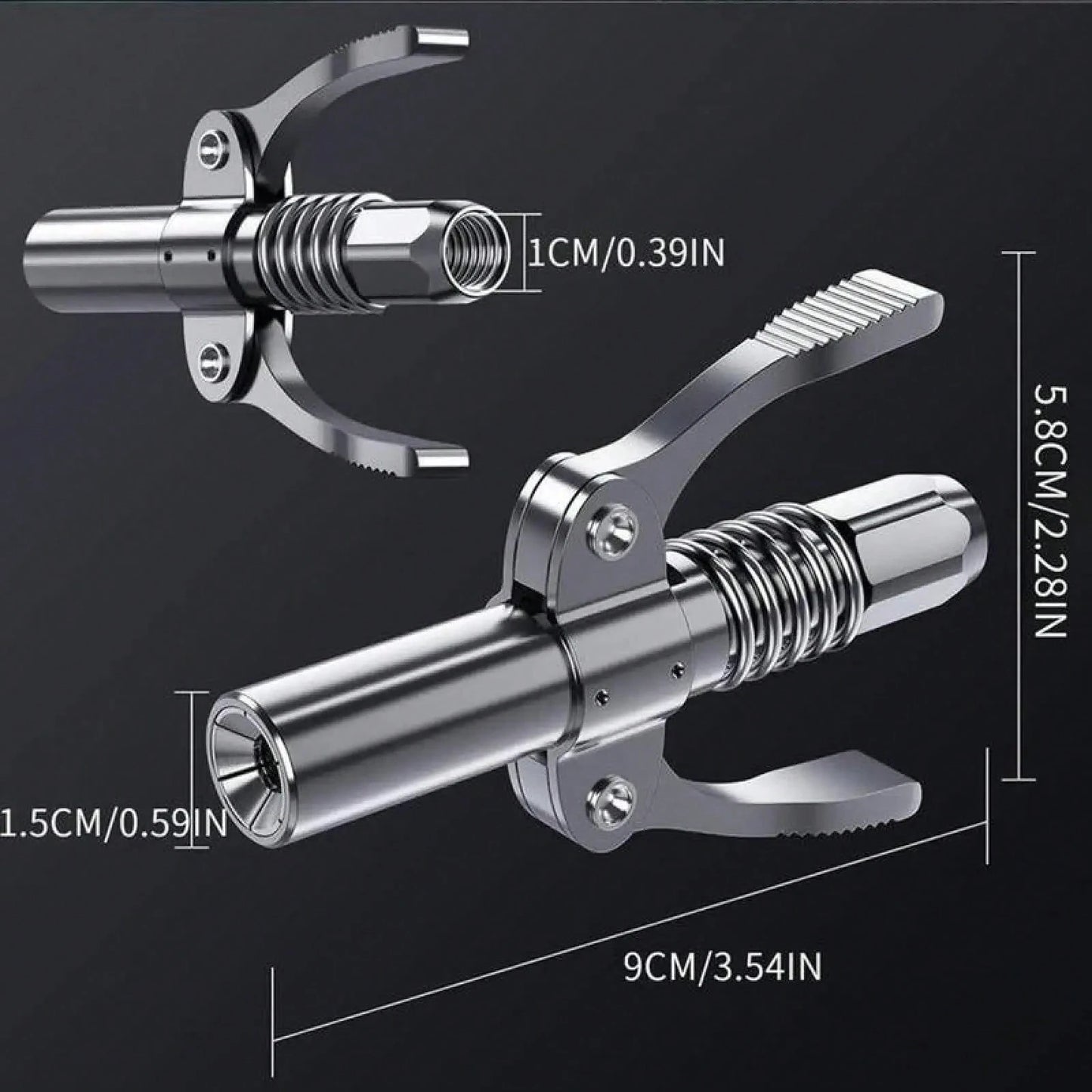 12,000 PSI High Pressure Grease Nozzle Fittings,Compatible With All 1/8" NPT Grease Guns,Grease Joint Fittings,Grease Gun Coupler,For Greasing All Machinery And Equipment Filling.