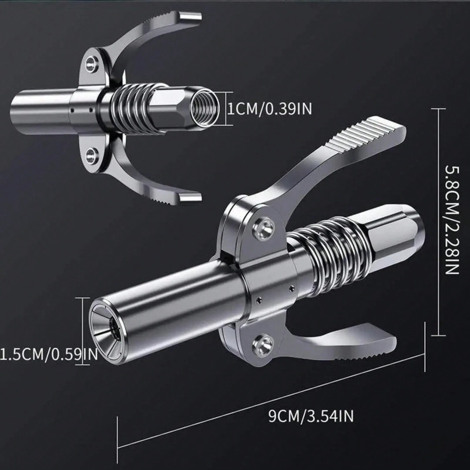 12,000 PSI High Pressure Grease Nozzle Fittings,Compatible With All 1/8" NPT Grease Guns,Grease Joint Fittings,Grease Gun Coupler,For Greasing All Machinery And Equipment Filling.