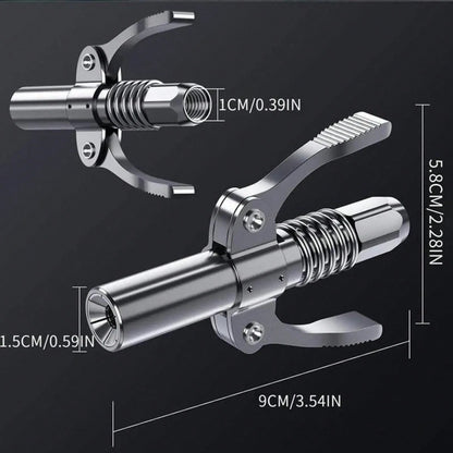 12,000 PSI High Pressure Grease Nozzle Fittings,Compatible With All 1/8" NPT Grease Guns,Grease Joint Fittings,Grease Gun Coupler,For Greasing All Machinery And Equipment Filling.