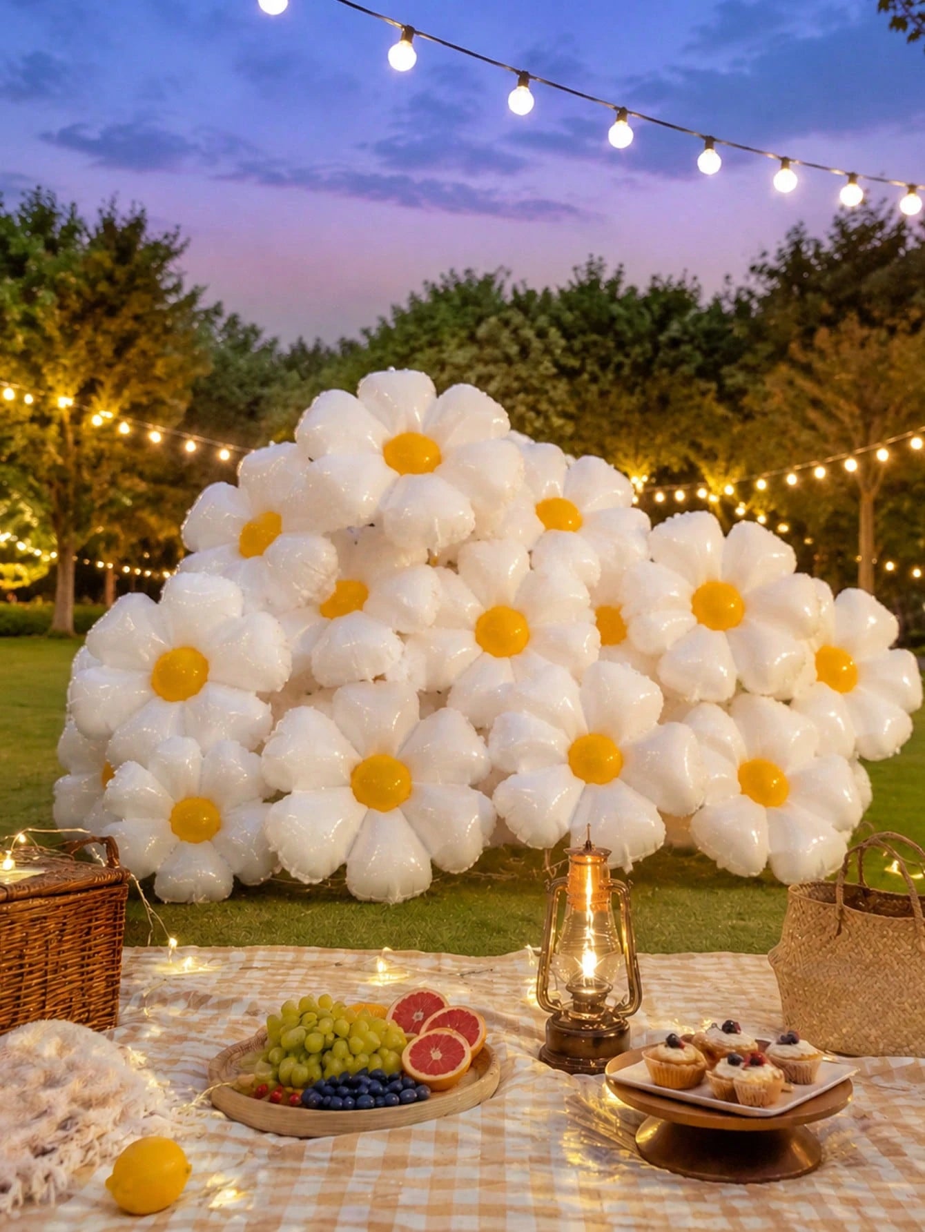 12/20pcs Mini Daisy Aluminum Foil Balloons, Sunflower Shaped Balloons, Suitable For Birthday Party, Baby Shower, Outdoor Gathering, Theme Party Decoration