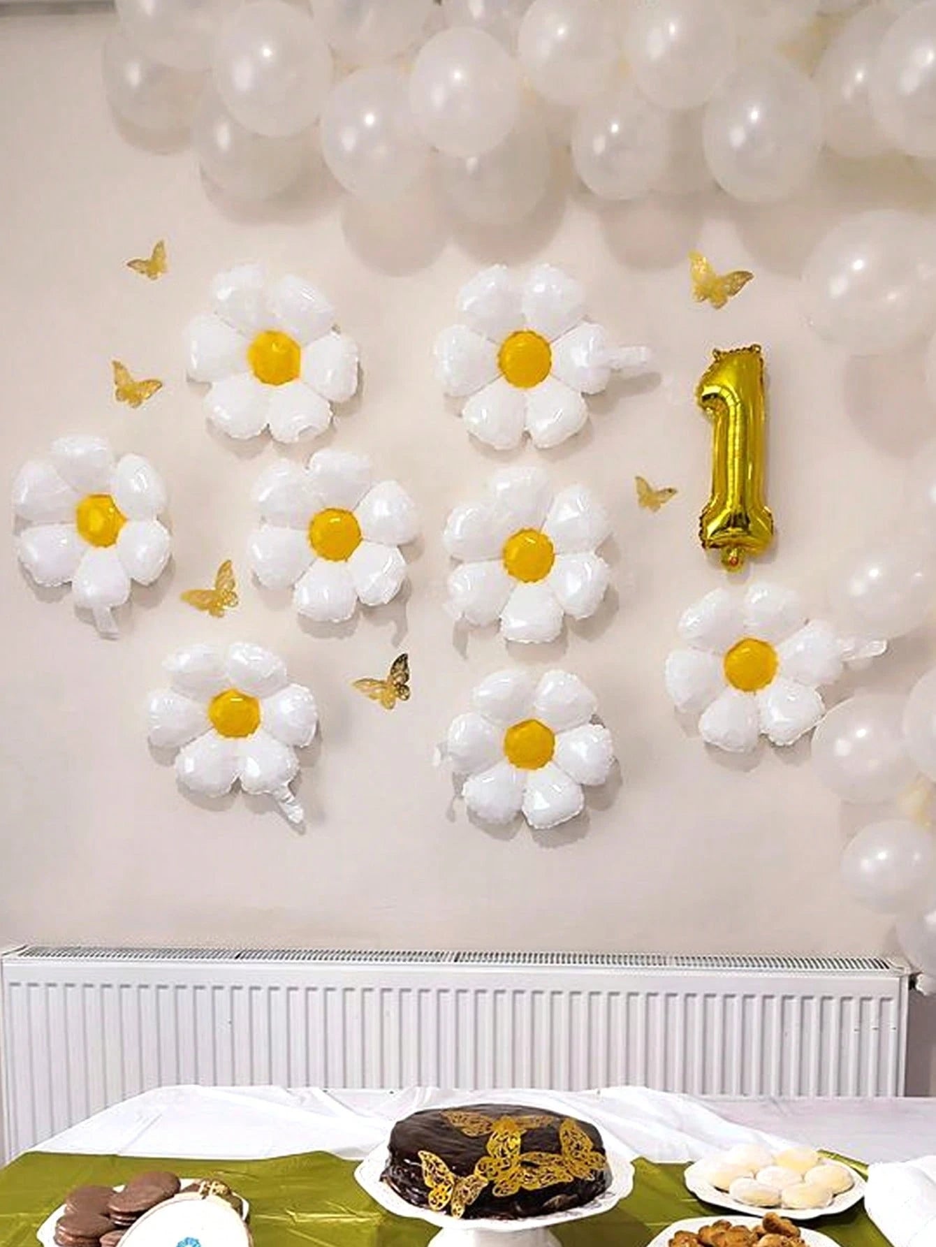 12/20pcs Mini Daisy Aluminum Foil Balloons, Sunflower Shaped Balloons, Suitable For Birthday Party, Baby Shower, Outdoor Gathering, Theme Party Decoration