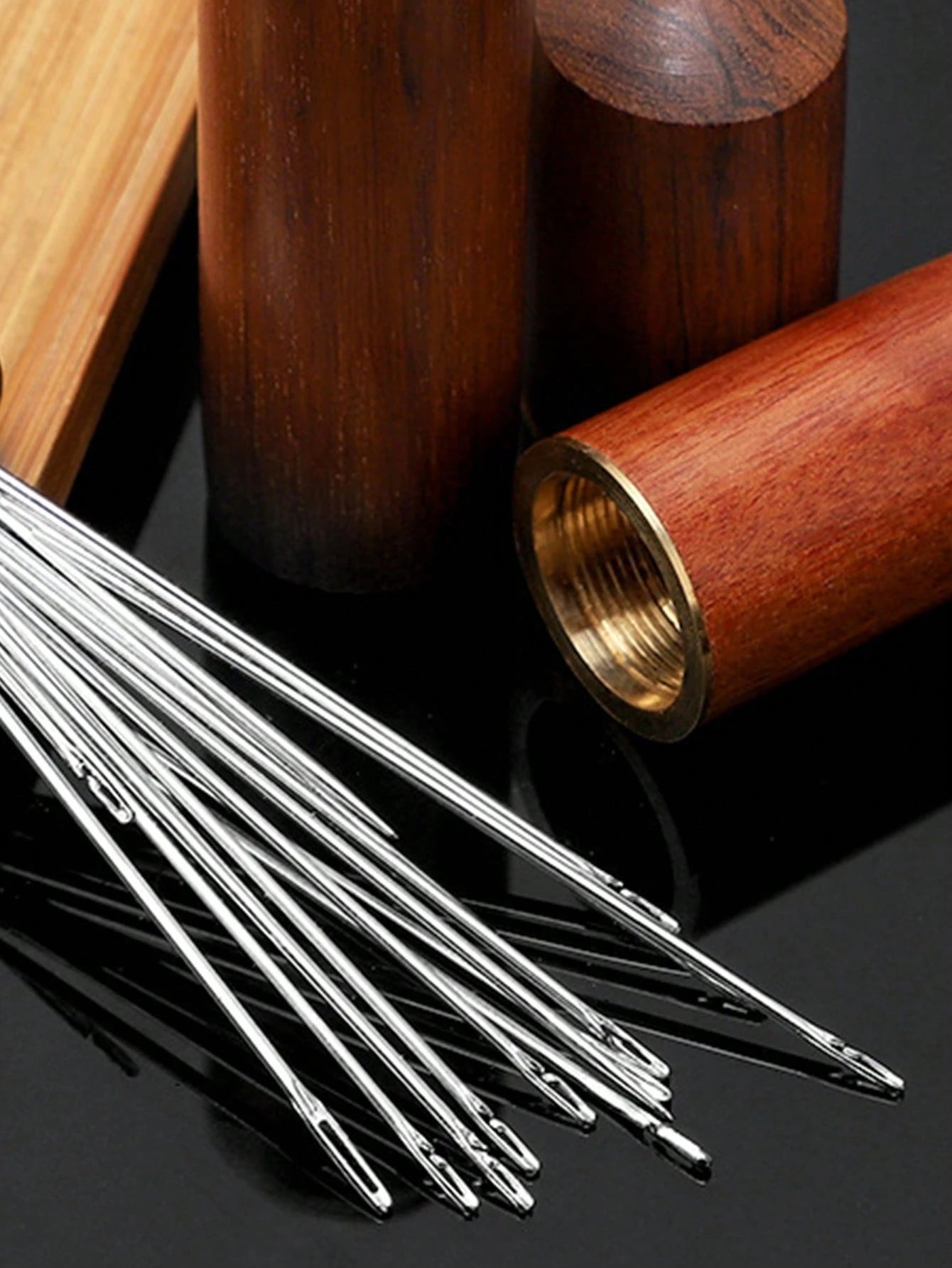 12/30pcs Metal Easy Threading Needles And Threaders, Elderly Handcraft Sewing Needles, DIY Home Crafts- Sewing Needles. Vintage Top Needle Metal Adjustable Finger Protector. Home & Living, Sewing Nee