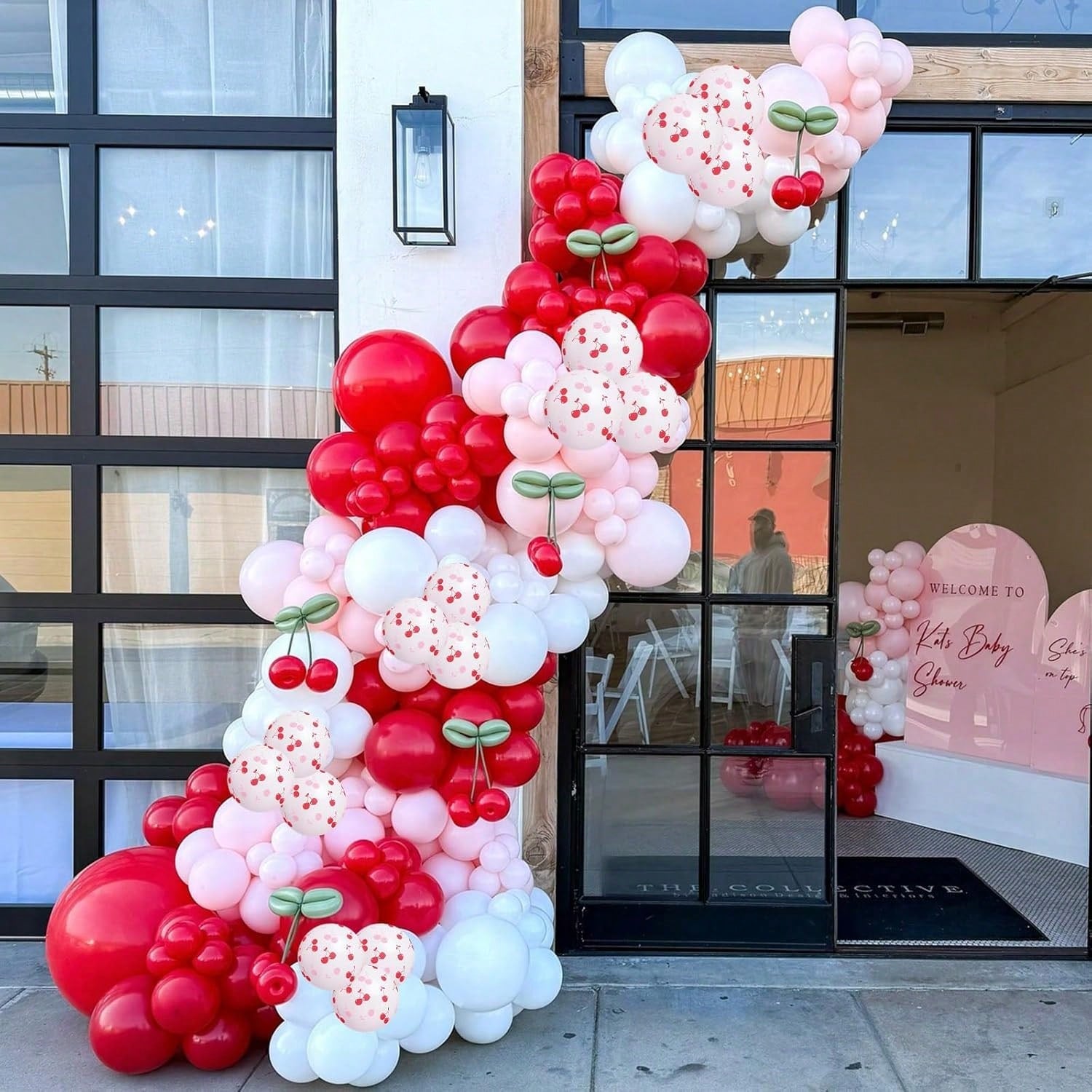 12-Inch 35pcs Red & Pink Cherry Balloon Set, Matte Red & Baby Pink Helium Latex Party Balloons, Suitable For Girls, Girl, Birthday, Baby Shower, Bridal, Wedding Party Decoration