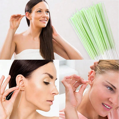 120pcs Ear Cleaning Line For Ear Piercing, Removing Dirt, Deodorizing And Anti-Clogging,Bag,Organizer,Storage