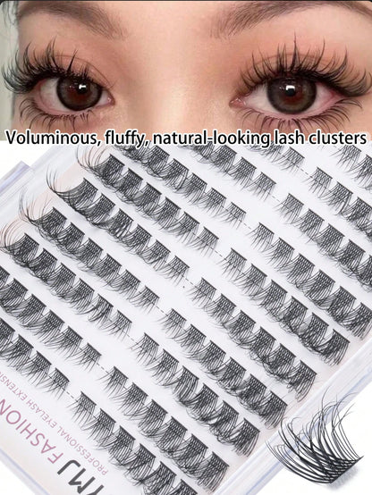 120pcs Soft Fluffy Natural Style Eyelash Clusters, 12 Rows Mixed Length 0.05mm, Waterproof Mink Fur Eyelashes, Soft And Delicate, Suitable For Daily Makeup Or Going Out
