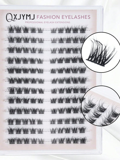 120pcs Soft Fluffy Natural Style Eyelash Clusters, 12 Rows Mixed Length 0.05mm, Waterproof Mink Fur Eyelashes, Soft And Delicate, Suitable For Daily Makeup Or Going Out