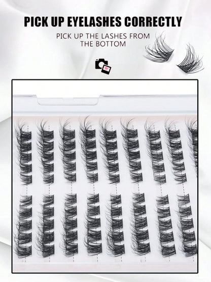120pcs Soft Fluffy Natural Style Eyelash Clusters, 12 Rows Mixed Length 0.05mm, Waterproof Mink Fur Eyelashes, Soft And Delicate, Suitable For Daily Makeup Or Going Out