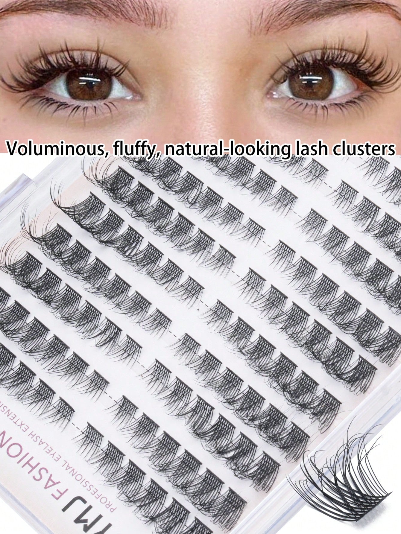 120pcs Soft Fluffy Natural Style Eyelash Clusters, 12 Rows Mixed Length 0.05mm, Waterproof Mink Fur Eyelashes, Soft And Delicate, Suitable For Daily Makeup Or Going Out