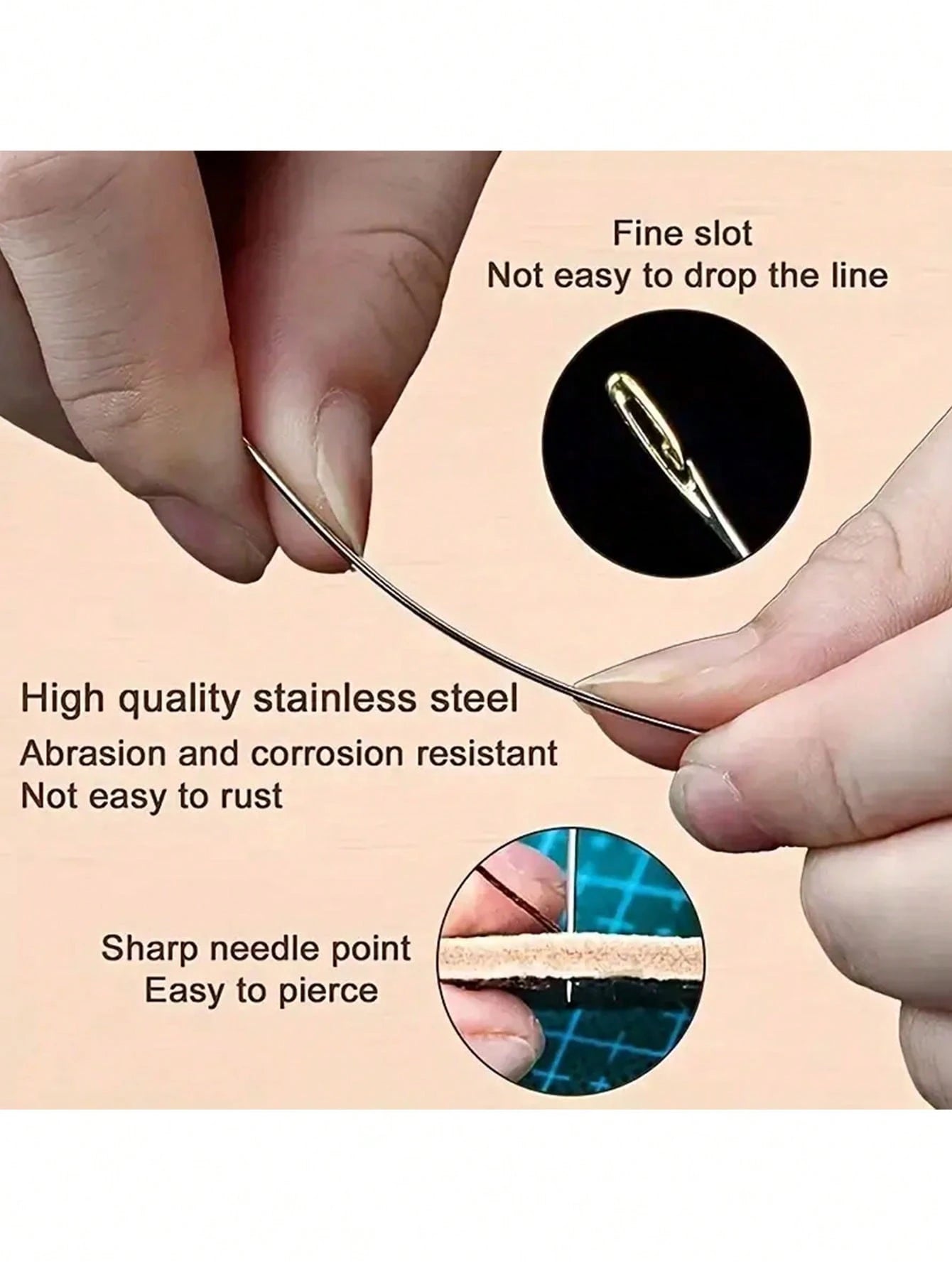 12pcs Hand Sewing Needles Set With Needle Threader, Stainless Steel Embroidery Knitting Needles In Clear Storage Box For Clothing Diy Craft