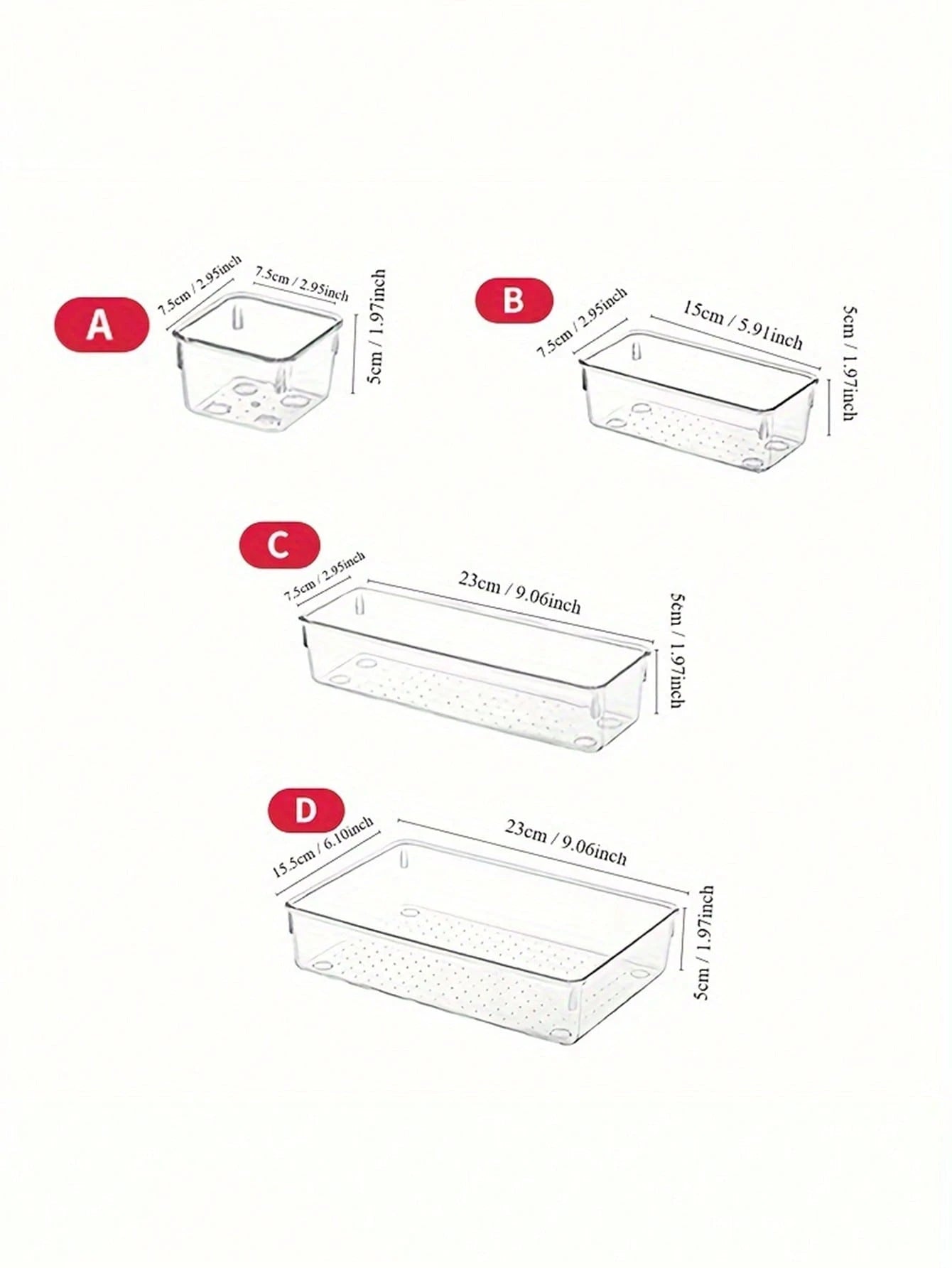 13/25/44pcs,Drawer Partition Storage Box, Transparent Cosmetics Storage Box, Jewelry Storage And Sorting Box, Desktop And Drawer Accessories, Organizer Supplies Desktop Storage Organization