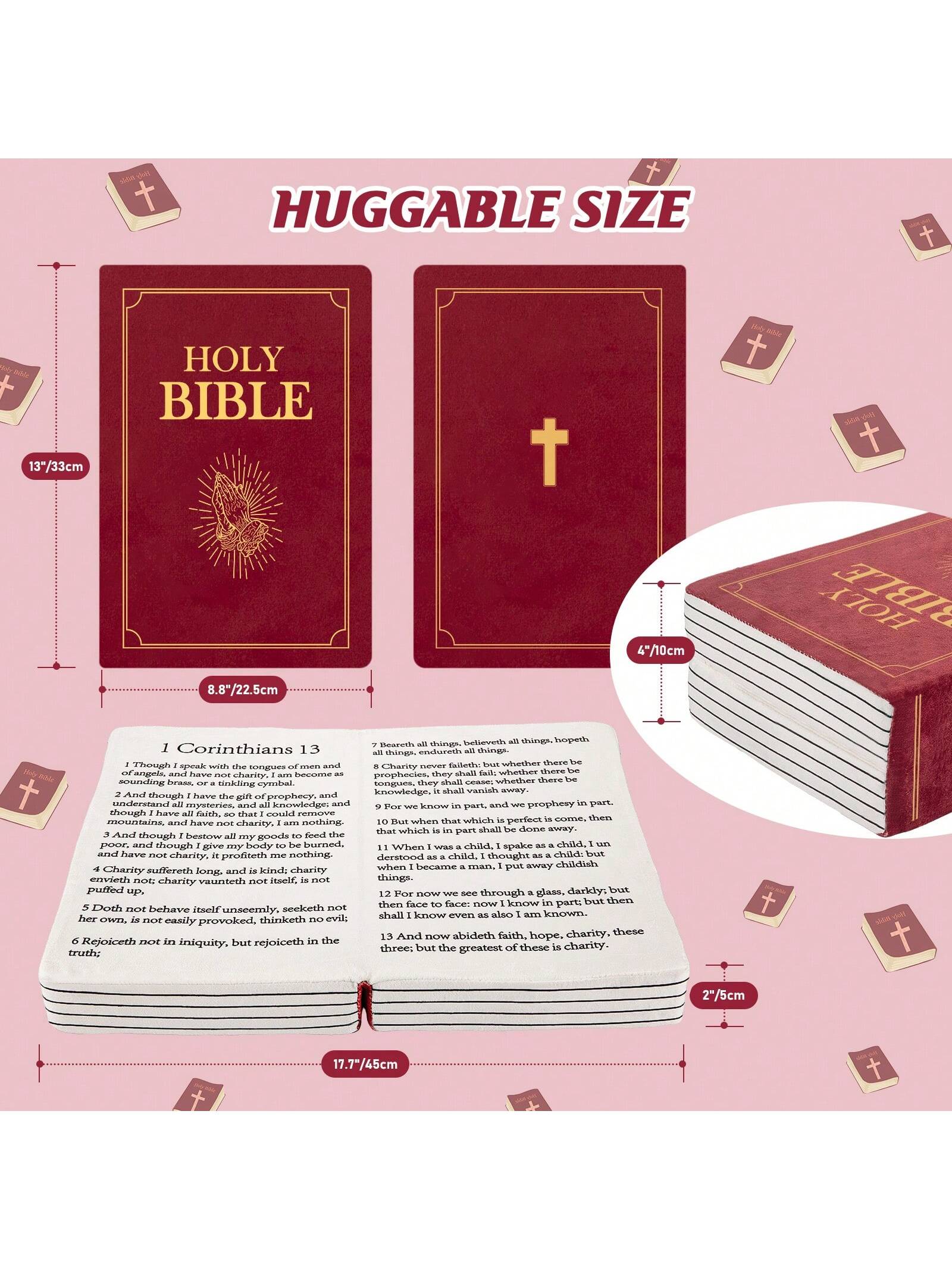 13" * 8.8" Cutest Bible Memory Foam Pillows Corinthians Bible Pillow Learn The Valuable Lesson Of 1 Corinthians 13 Christmas Gift