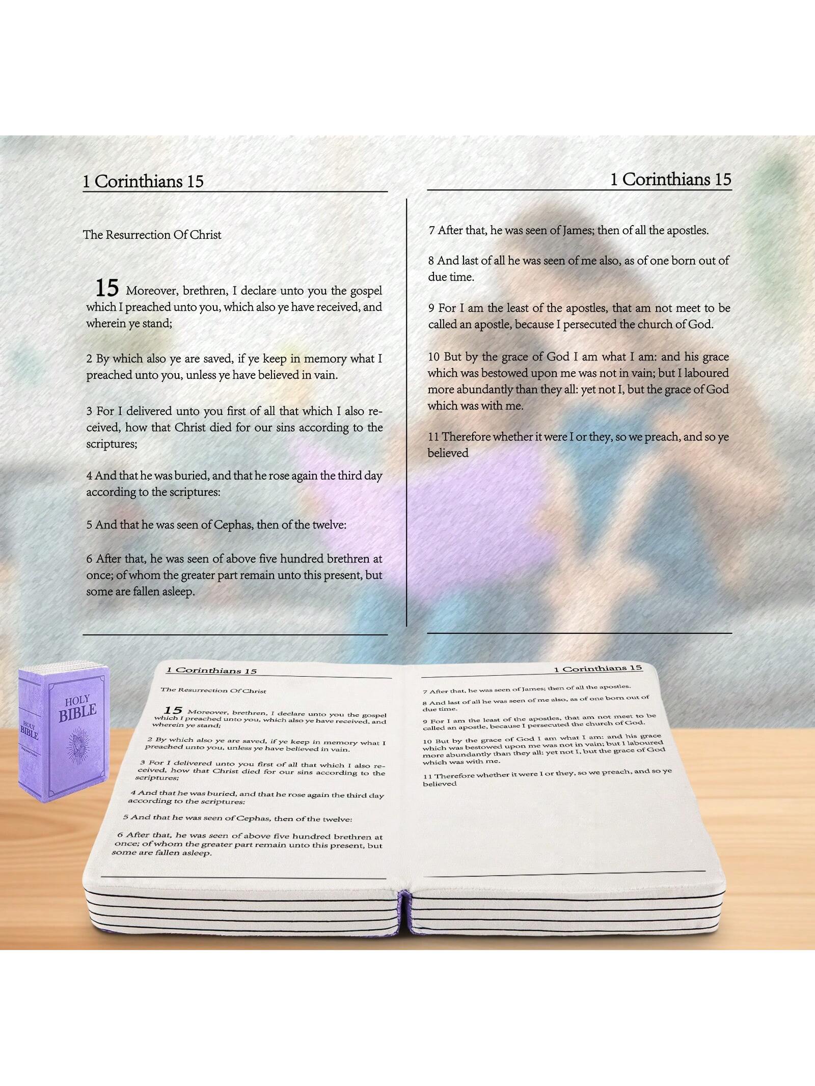13" * 8.8" Cutest Bible Memory Foam Pillows Corinthians Bible Pillow Learn The Valuable Lesson Of 1 Corinthians 13 Christmas Gift
