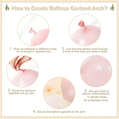 137pcs Light Pink Balloon Arch Kit, Includes Pink, Sand, White And Beige Balloons In Multiple Sizes, Suitable For Birthday, Baby Shower, Bridal Shower, Wedding And Various Party Decorations