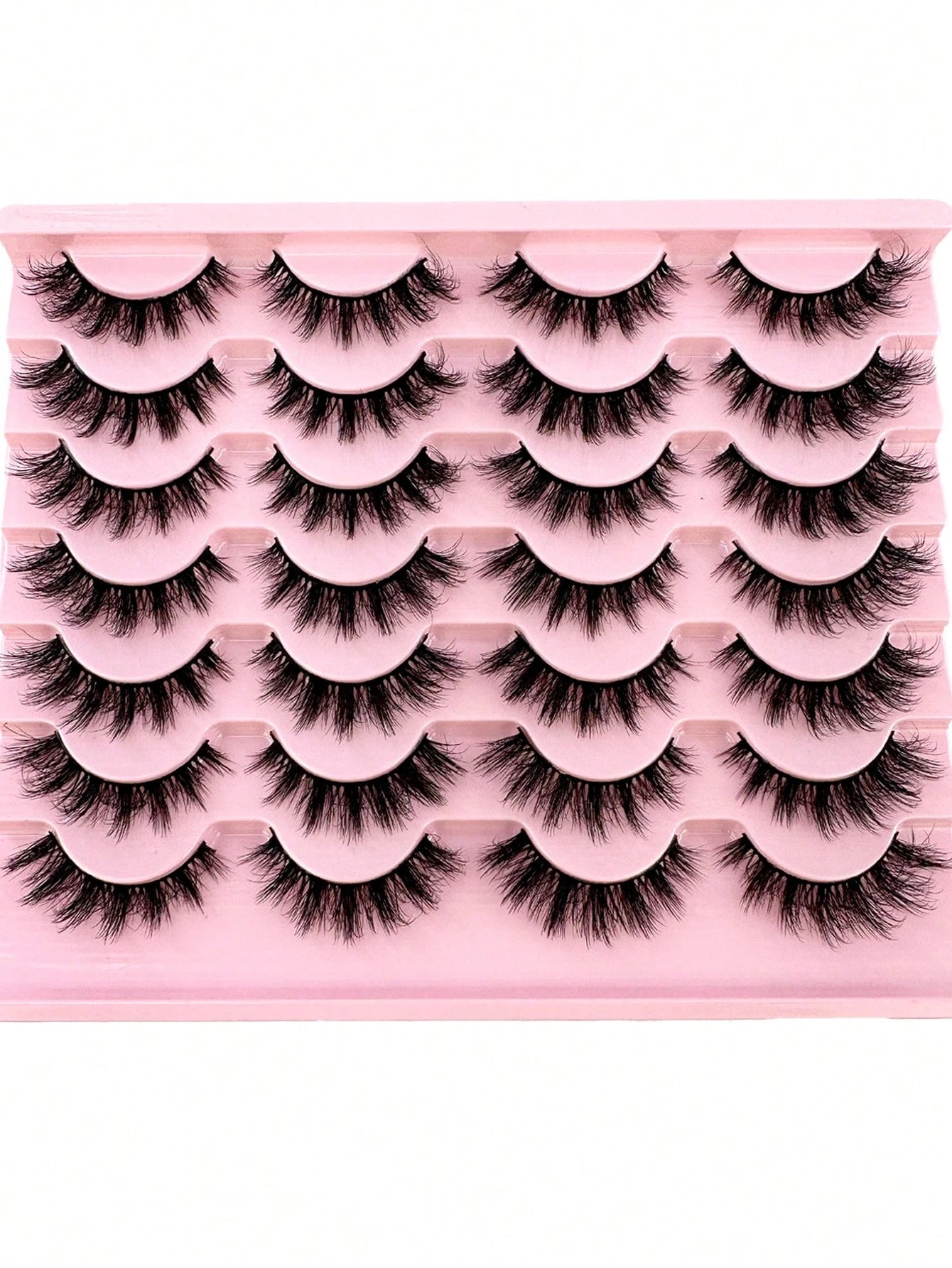 14pairs Manga Cat Eye Lashes Mink Lashes 3D Mink Eyelashes 8D Lashes Handmade Reusable Natural Eyelashes Popular False Lashes Makeup