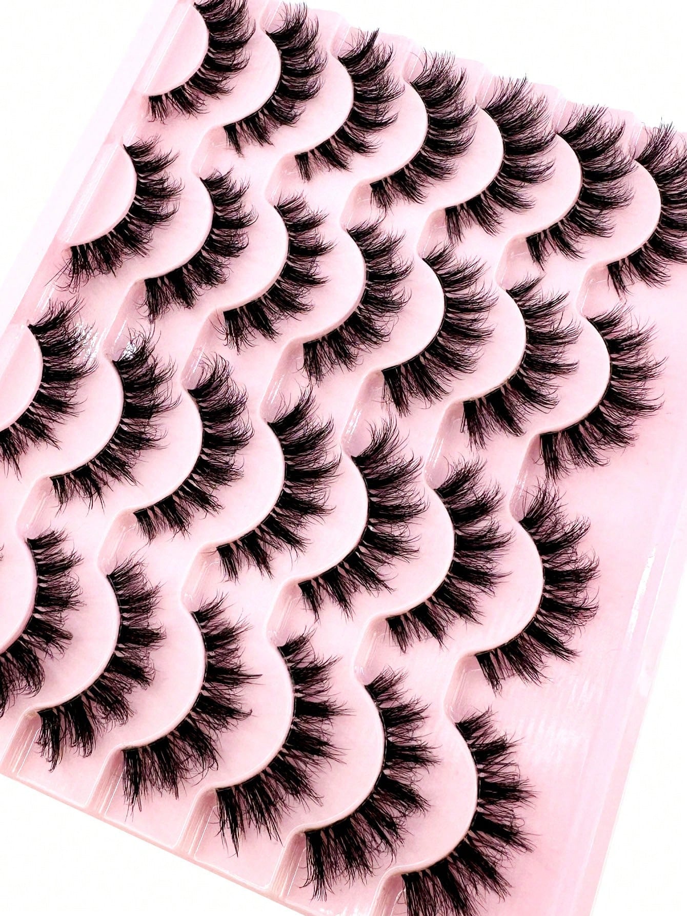 14pairs Manga Cat Eye Lashes Mink Lashes 3D Mink Eyelashes 8D Lashes Handmade Reusable Natural Eyelashes Popular False Lashes Makeup