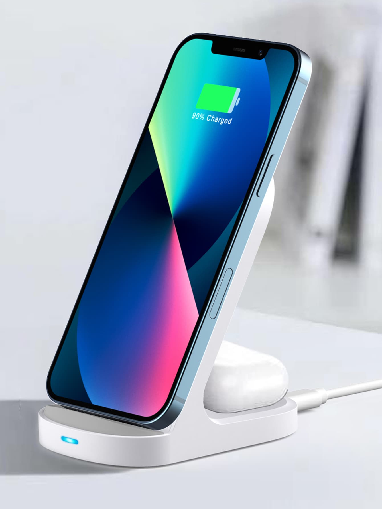 15W 2-In-1 Wireless Charger Compatible With QI Wireless Charging Phones, 8/X/11/12/13/14/15/16 Series Wireless Charging