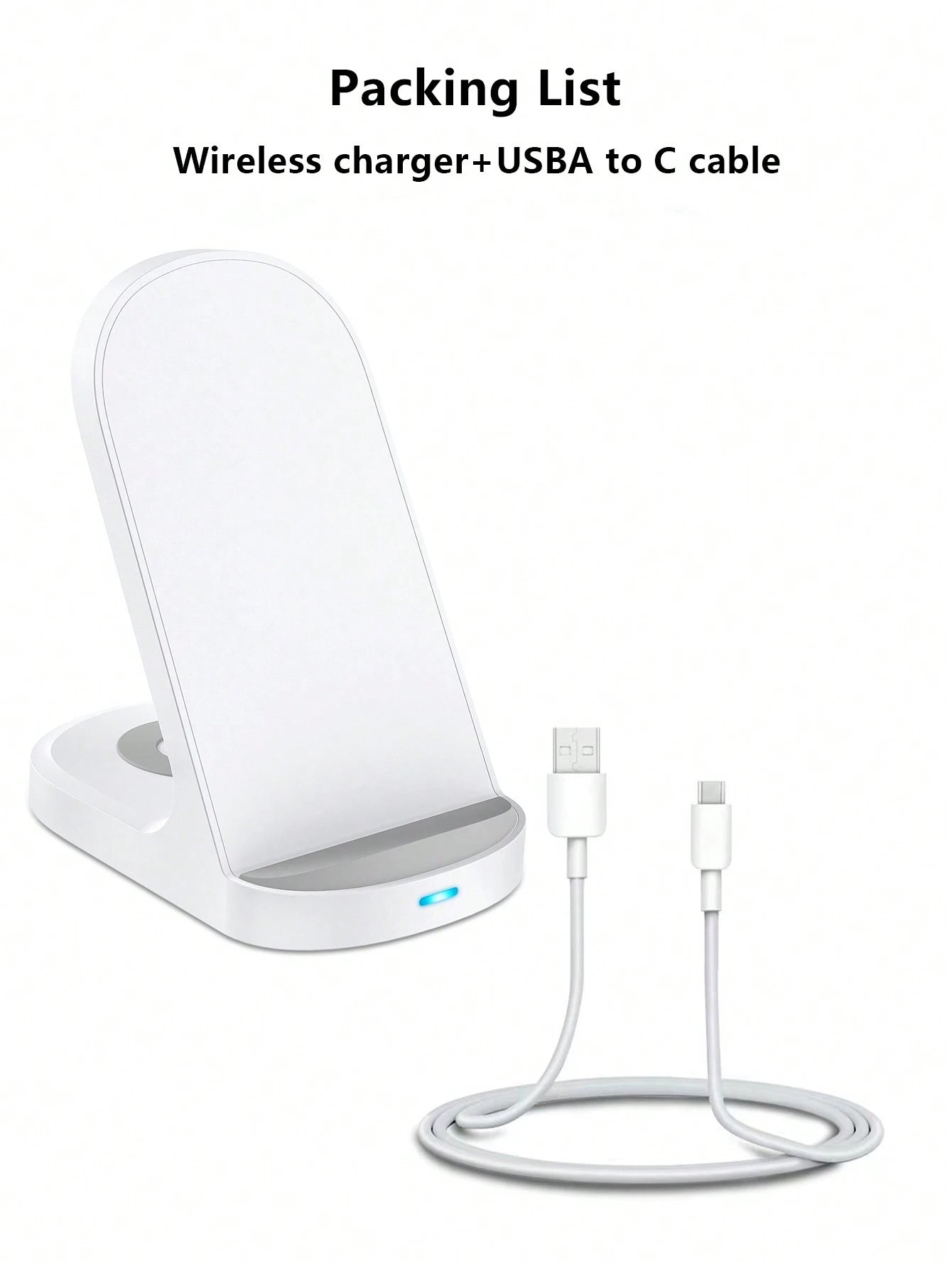 15W 2-In-1 Wireless Charger Compatible With QI Wireless Charging Phones, 8/X/11/12/13/14/15/16 Series Wireless Charging