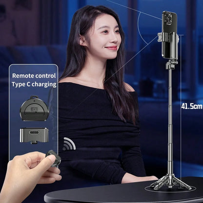 16 Inch Extendable Selfie Stick Tripod, Equipped With Wireless Remote Control, 360 ° Rotating Bracket, One Click Release Lightweight ABS Design, Suitable For Various Smartphones, Perfect For Concerts