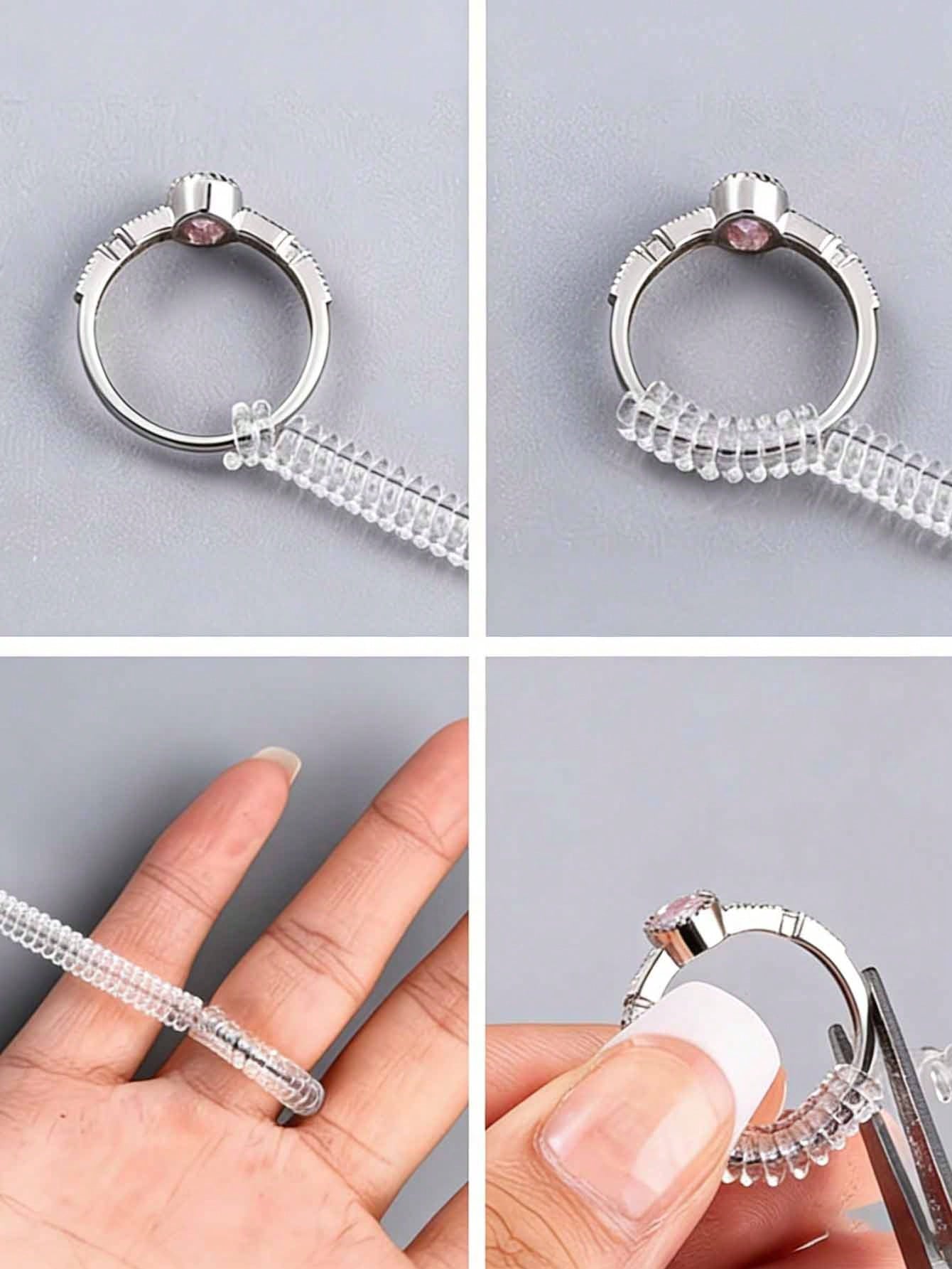 16pcs Ring Sizer Set/Adjustable Invisible Rubber Pads/Suitable For Resizing Loose Rings