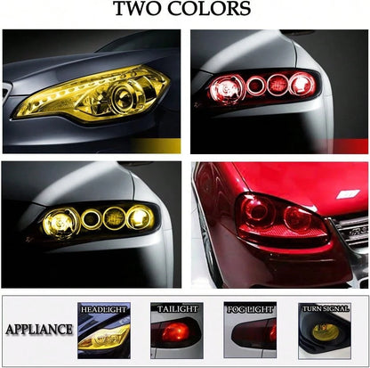 1797 Car Light Tint Film Headlight Fog Light Taillight Yellow Tinted Vinyl Tail Back Color Sticker Self Adhesive Shiny Chameleon Accessories Parts 48
