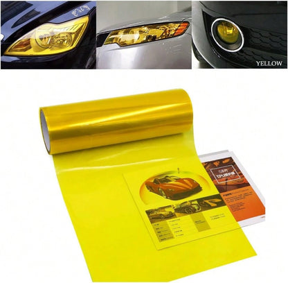 1797 Car Light Tint Film Headlight Fog Light Taillight Yellow Tinted Vinyl Tail Back Color Sticker Self Adhesive Shiny Chameleon Accessories Parts 48