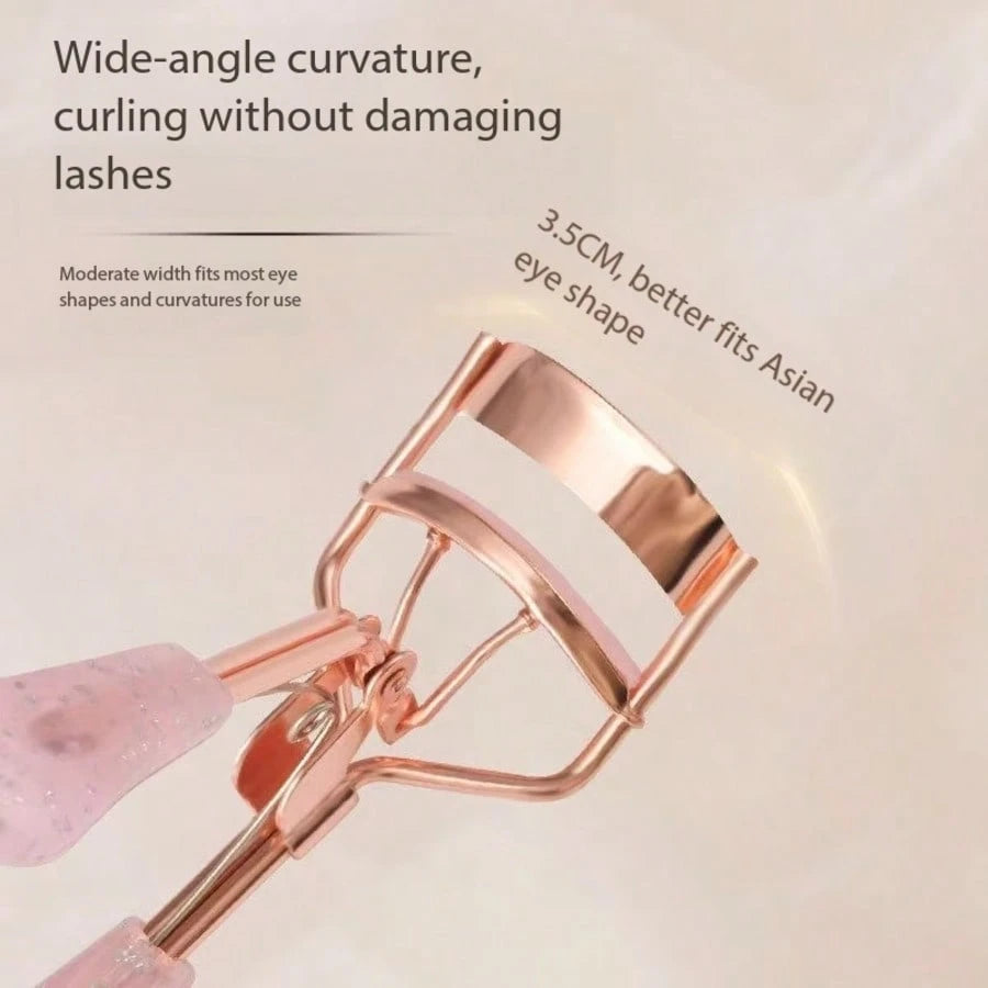 18pcs Rose Gold Eyelash Curler, Transparent Pink Jelly Handle, High Quality Manual Portable Eyelash Curler, Instantly Create Curled Lashes, Makeup Beauty Tool, Suitable For Home And Business Use, Also