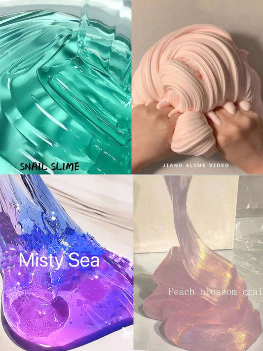 1pc 110ml Bubble Gum Scented Crystal Clay, Fluffy Crystal Slime Stretchable Stress Relief Toy Christmas Gift, Super Soft Butter Slime Texture, Lollipop & Ice Cream Cute Decor, Party Favor, DIY Clay Su