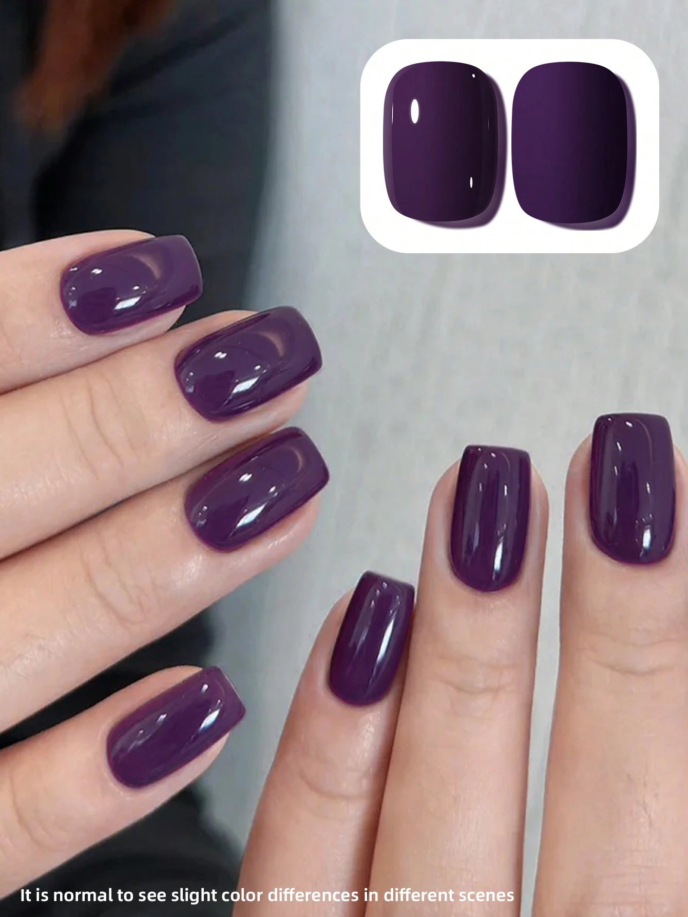 1pc 15ml Dark Purple Gel Nail Polish Starter Pure Soak Off No Wipe Nail Gel Polish Suitable For All Seasons