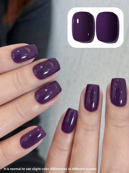 1pc 15ml Dark Purple Gel Nail Polish Starter Pure Soak Off No Wipe Nail Gel Polish Suitable For All Seasons
