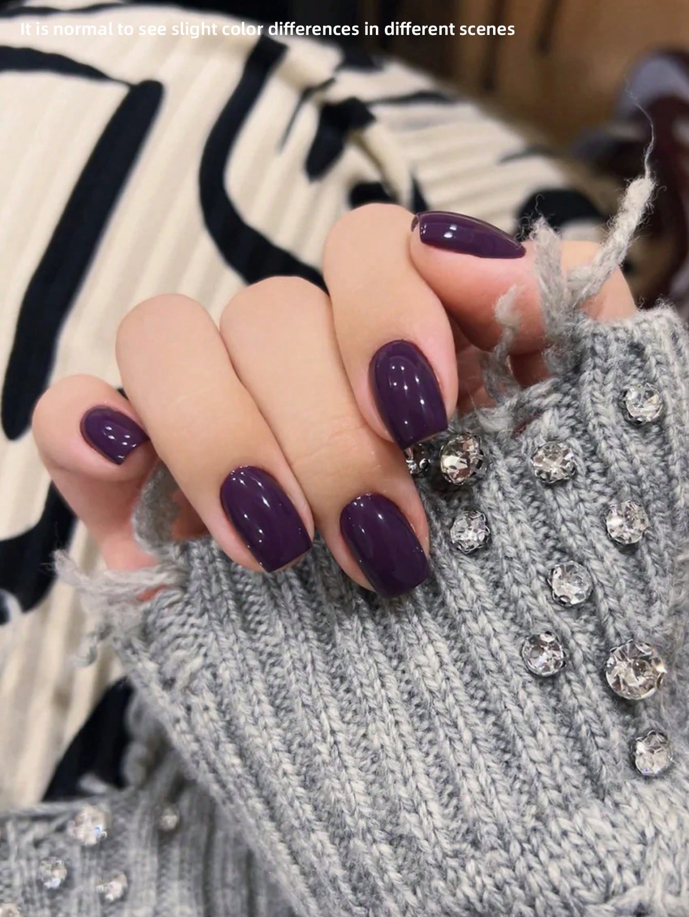 1pc 15ml Dark Purple Gel Nail Polish Starter Pure Soak Off No Wipe Nail Gel Polish Suitable For All Seasons