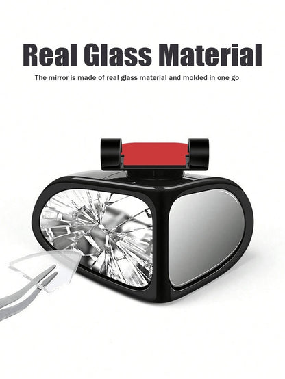 1pc/1set High-Definition Blind Spot Rearview Mirrors, Suitable For Vehicles-360 ° Adjustable, Providing Wide-Angle View For Front And Rear Wheels, Using Ultra Transparent Glass, Very Suitable For Tru