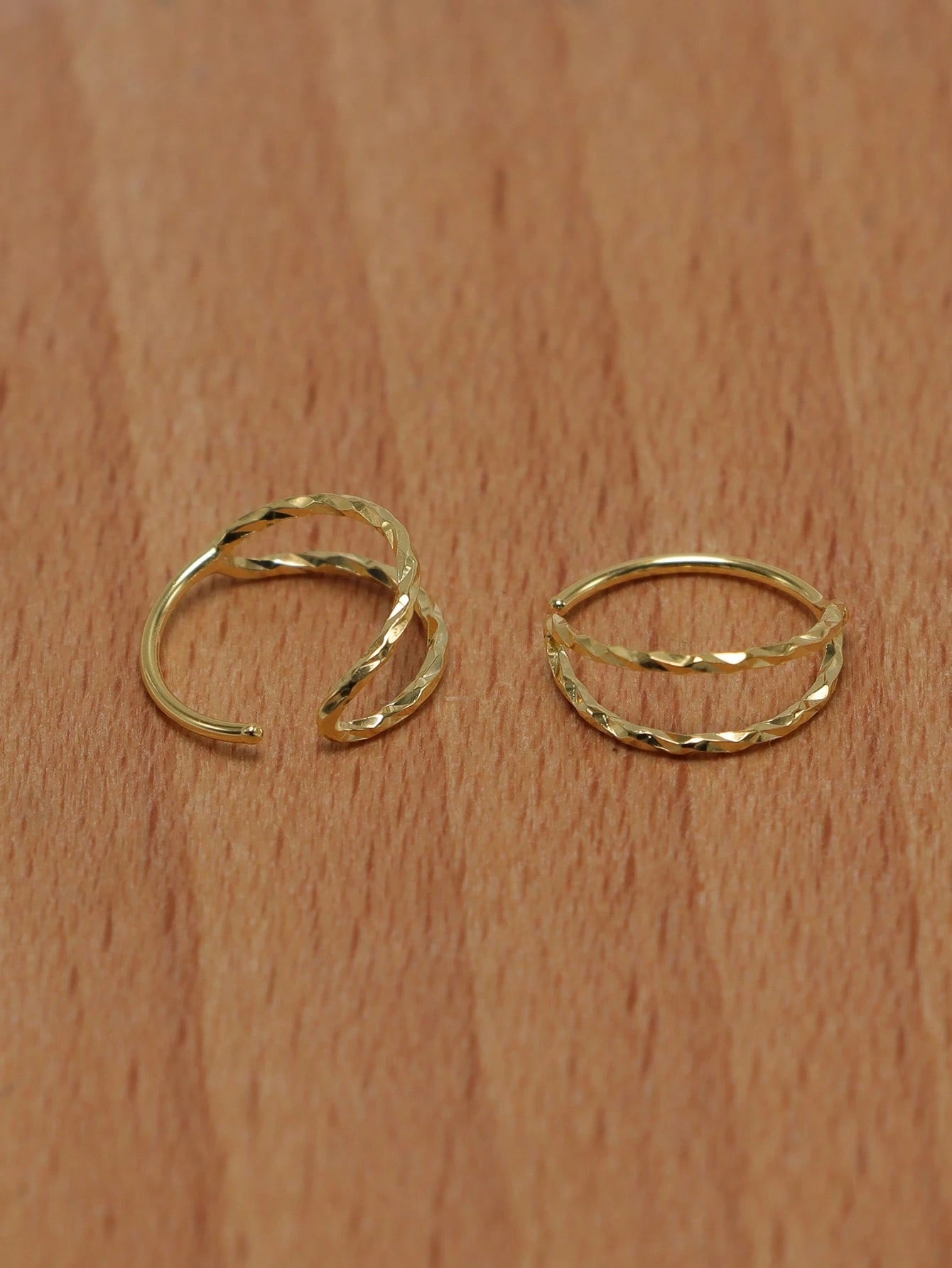 1pc 20G 9mm 925 Sterling Silver Nose Ring Earring Cartilage Piercing Septum Ring Snap Ring Soft Cartilage Double Ring Twisted Nose Stud Jewelry