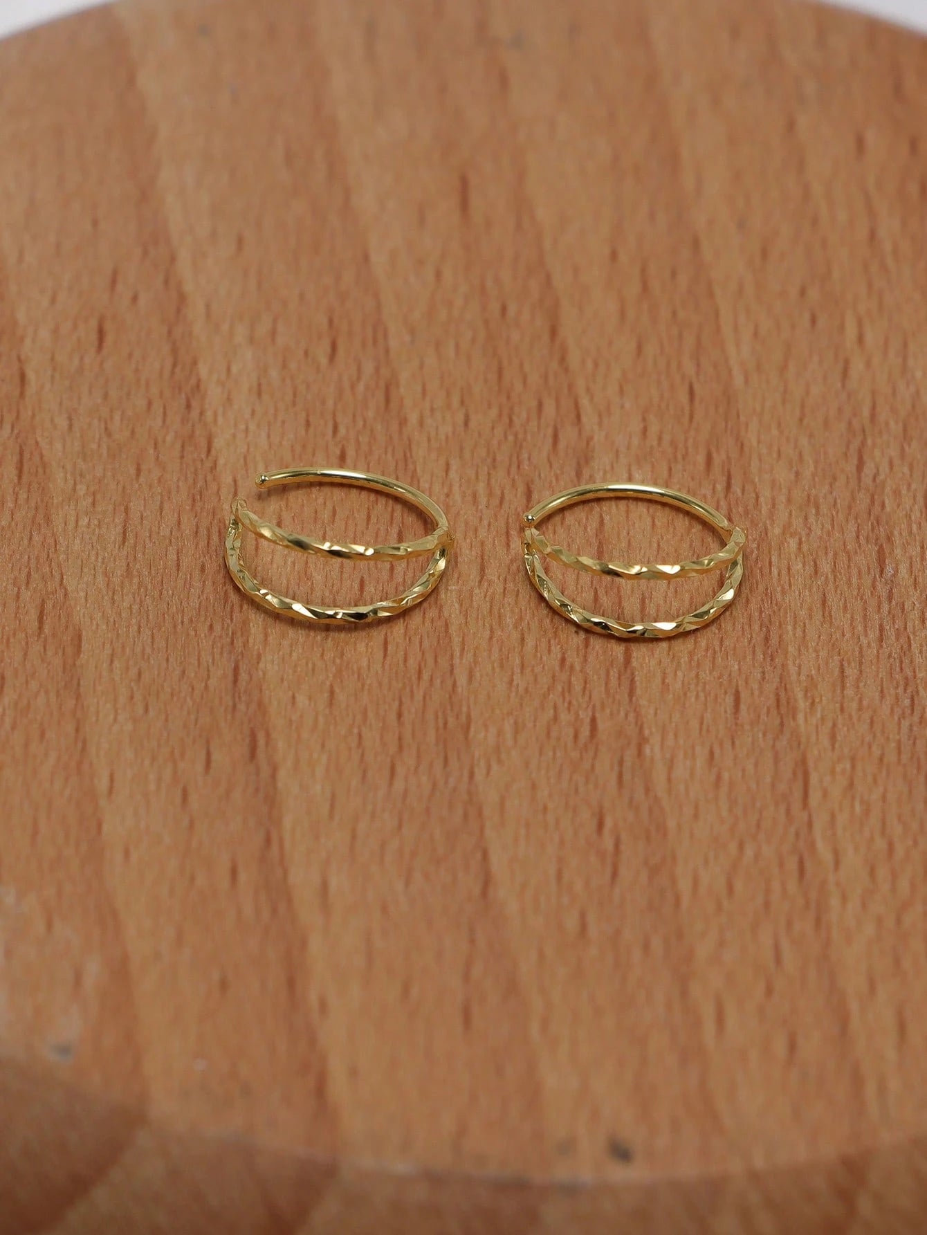 1pc 20G 9mm 925 Sterling Silver Nose Ring Earring Cartilage Piercing Septum Ring Snap Ring Soft Cartilage Double Ring Twisted Nose Stud Jewelry