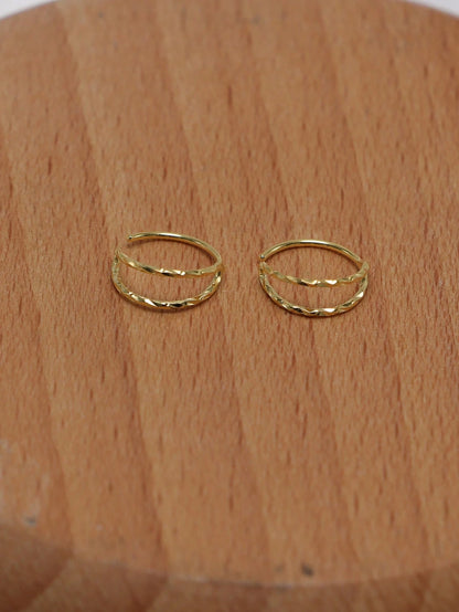 1pc 20G 9mm 925 Sterling Silver Nose Ring Earring Cartilage Piercing Septum Ring Snap Ring Soft Cartilage Double Ring Twisted Nose Stud Jewelry