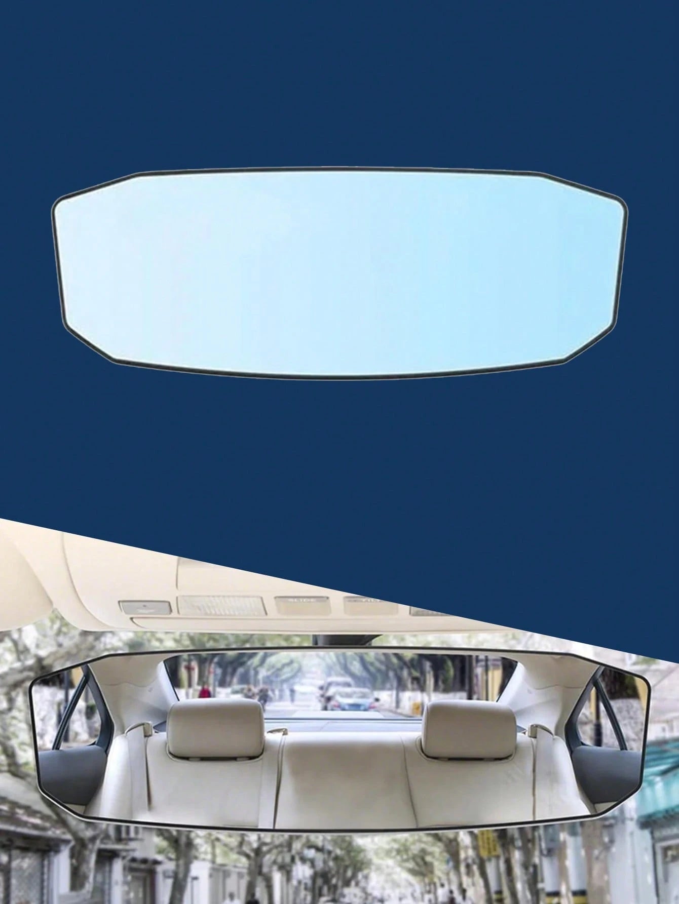 1PC/2PCS Car Wide Angle Rearview Mirror Curved Surface Large Field Of View Interior Rearview Mirror Area Auxiliary Rearview Mirror, Car Wide Angle Rear Mirror, Car Backup Mirror Wide Angle Curved Mirr