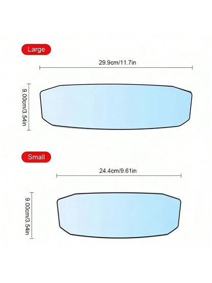 1PC/2PCS Car Wide Angle Rearview Mirror Curved Surface Large Field Of View Interior Rearview Mirror Area Auxiliary Rearview Mirror, Car Wide Angle Rear Mirror, Car Backup Mirror Wide Angle Curved Mirr