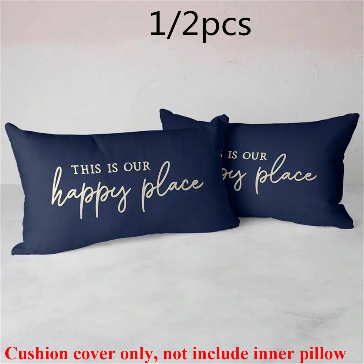 1pc/2pcs Christmas Decorative Pillow Cover, Suitable For Living Room And Bedroom, Christmas Decor, Christmas Gift, Christmas Ornament, 19.6x11.8 Inches, Pillow Insert Not Included