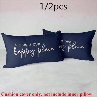 1pc/2pcs Christmas Decorative Pillow Cover, Suitable For Living Room And Bedroom, Christmas Decor, Christmas Gift, Christmas Ornament, 19.6x11.8 Inches, Pillow Insert Not Included