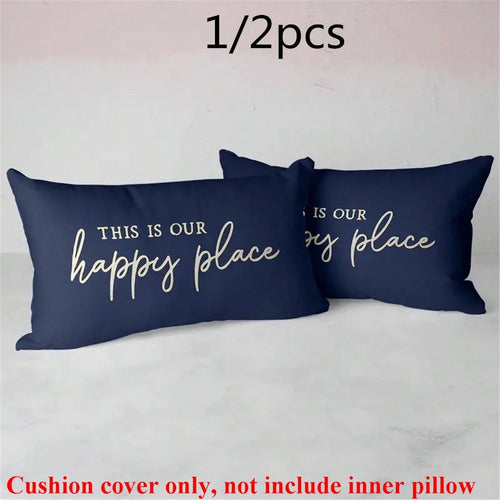 1pc/2pcs Christmas Decorative Pillow Cover, Suitable For Living Room And Bedroom, Christmas Decor, Christmas Gift, Christmas Ornament, 19.6x11.8 Inches, Pillow Insert Not Included
