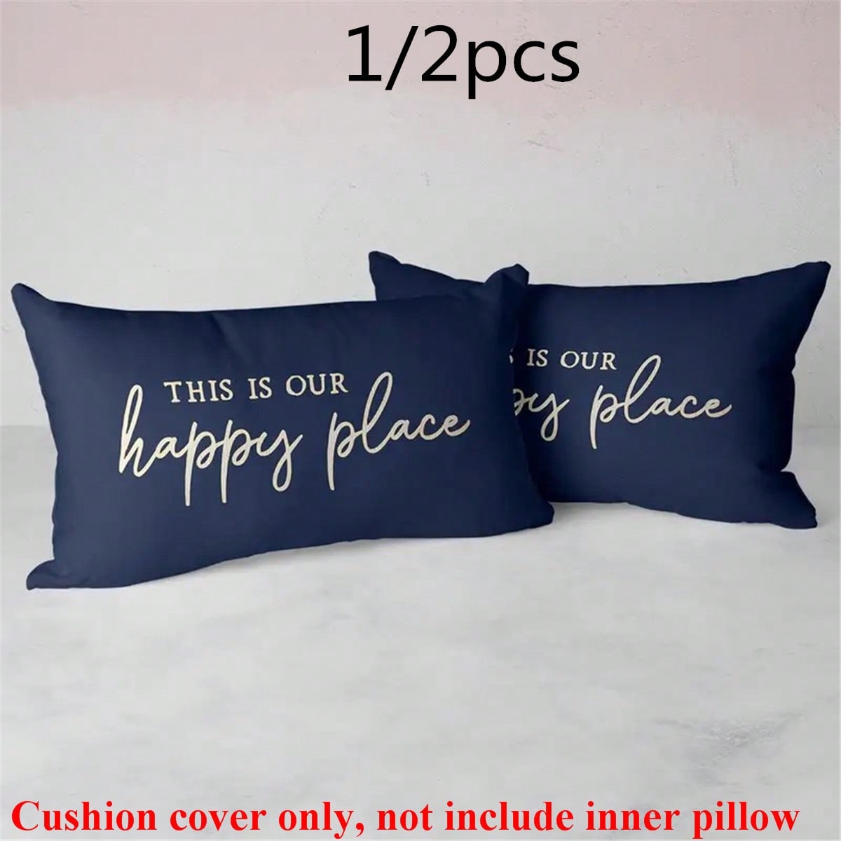 1pc/2pcs Christmas Decorative Pillow Cover, Suitable For Living Room And Bedroom, Christmas Decor, Christmas Gift, Christmas Ornament, 19.6x11.8 Inches, Pillow Insert Not Included