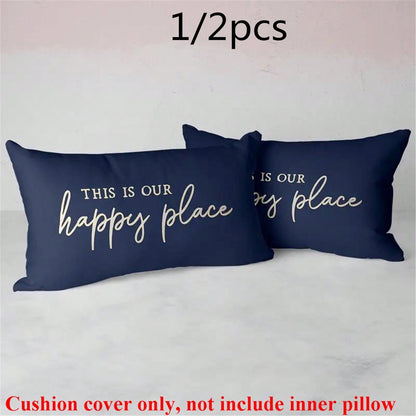 1pc/2pcs Christmas Decorative Pillow Cover, Suitable For Living Room And Bedroom, Christmas Decor, Christmas Gift, Christmas Ornament, 19.6x11.8 Inches, Pillow Insert Not Included