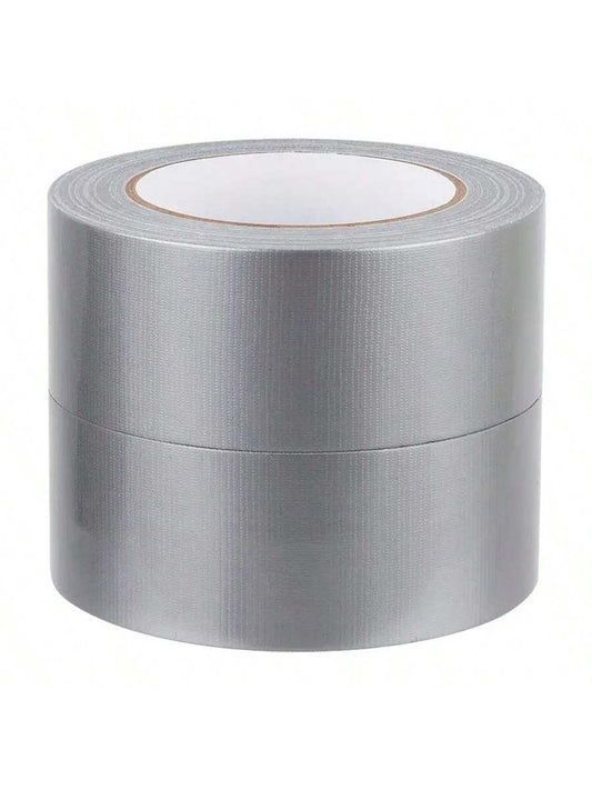 1pc/2pcs Heavy Duty Silver Duct Tape- 33ft X 2in, Durable Flexible No Residue All-Weather And Hand Tearable, Bulk Value For DIY Repair And Professional Use