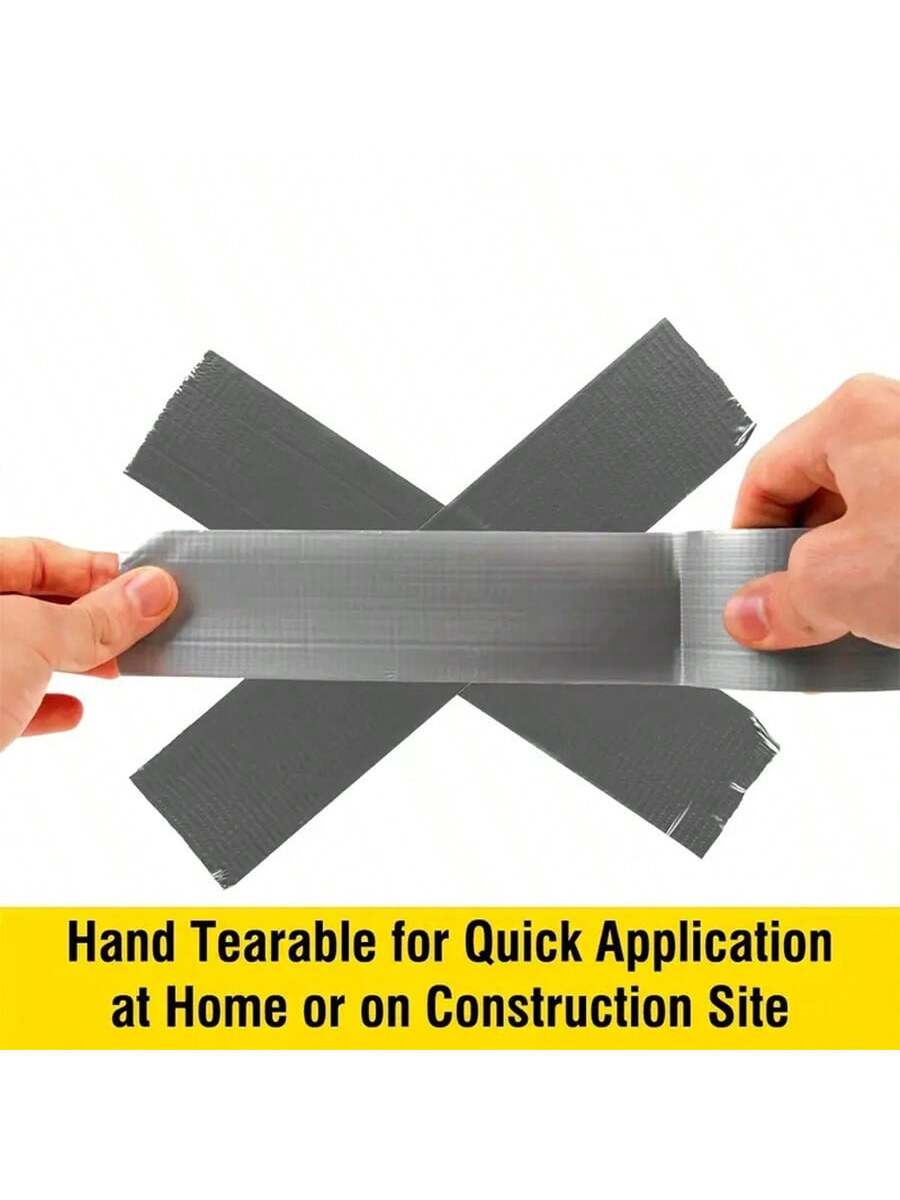 1pc/2pcs Heavy Duty Silver Duct Tape- 33ft X 2in, Durable Flexible No Residue All-Weather And Hand Tearable, Bulk Value For DIY Repair And Professional Use
