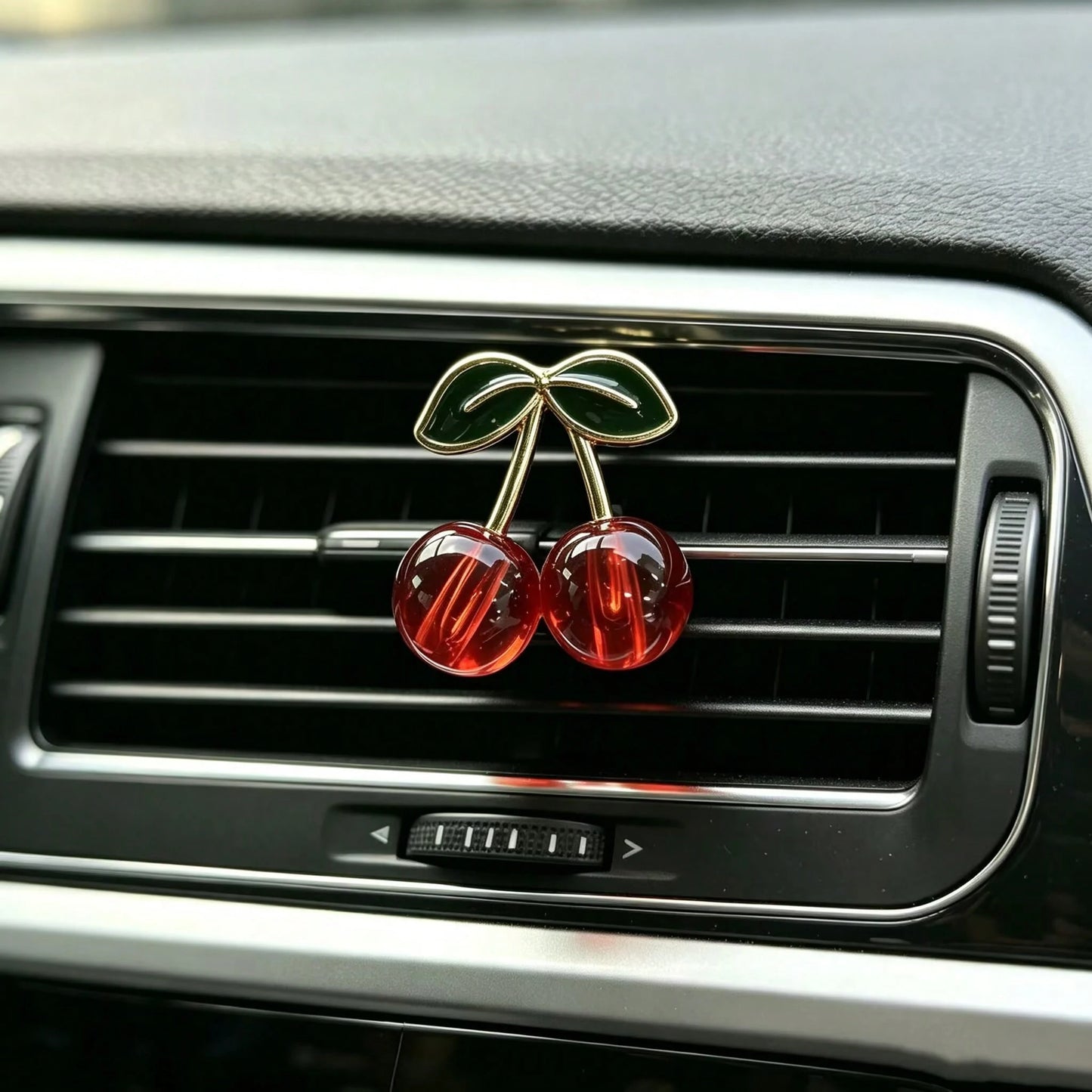 1pc/2pcs Red Cherry Car Air Vent Clip, Fruit Shaped Auto Air Outlet Decor Vehicle Interior Accessory