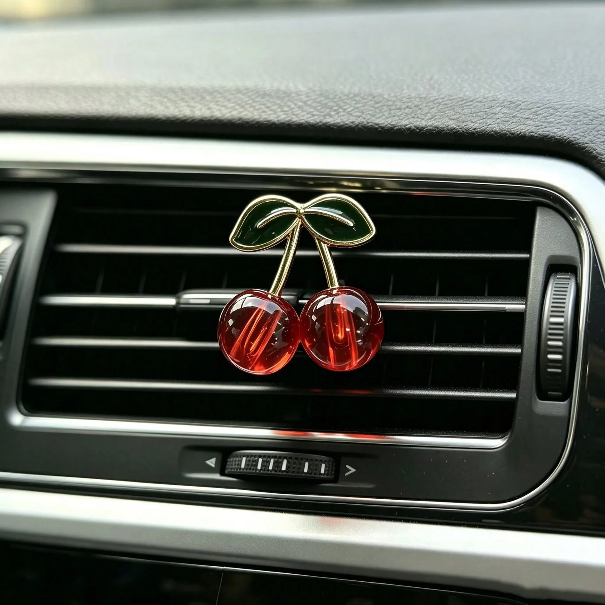1pc/2pcs Red Cherry Car Air Vent Clip, Fruit Shaped Auto Air Outlet Decor Vehicle Interior Accessory
